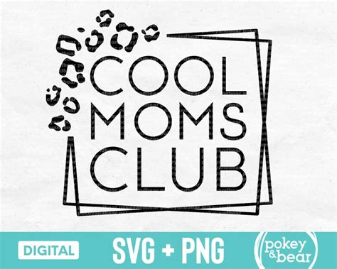 Leopard Cool Moms Club Svg Cool Mom Svg Mama Shirt Svg Etsy Moms