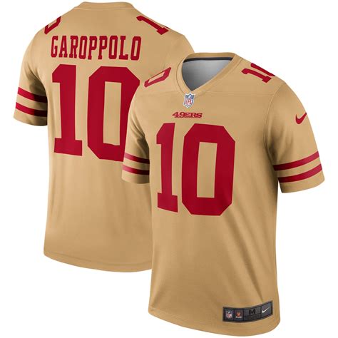 Mens Nike Jimmy Garoppolo Gold San Francisco 49ers Inverted Legend