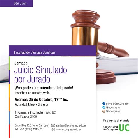 Jornada De Juicio Por Jurado Universidad De Congreso San Juan