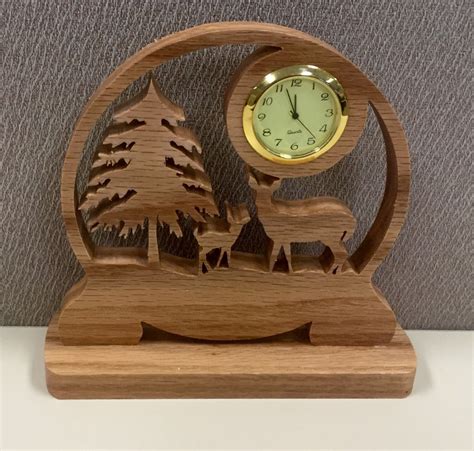 Handcrafted Deer Clock By Garagewoodshop33 On Etsy