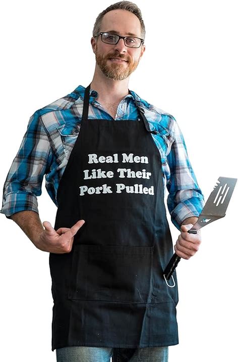Linens And Textiles Grilling Apron For Him Real Men Like Their Pork Pulled Funny Bbq Aprons For