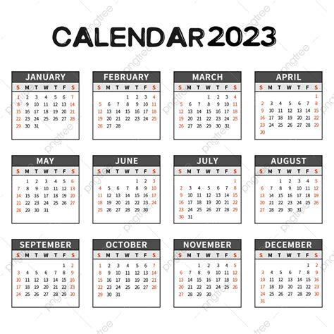 2023 Calendar Planner Vector Png Images 2023 Color Calendar 2023 Imagesee