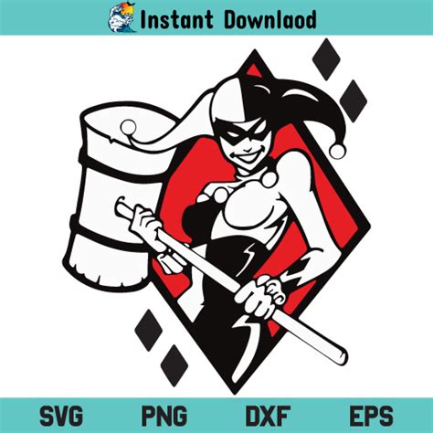 Harley Quinn Svg Harley Quinn Svg Cut File Harley Quinn Svg Files For