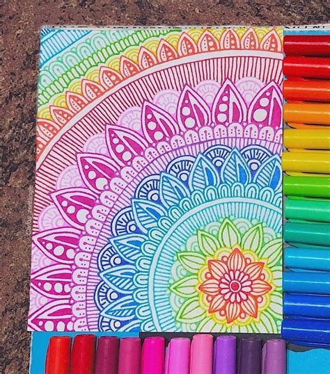 Simple Doodle Simple Colourful Mandala Art