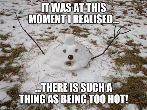 melted snowman memes imgflip