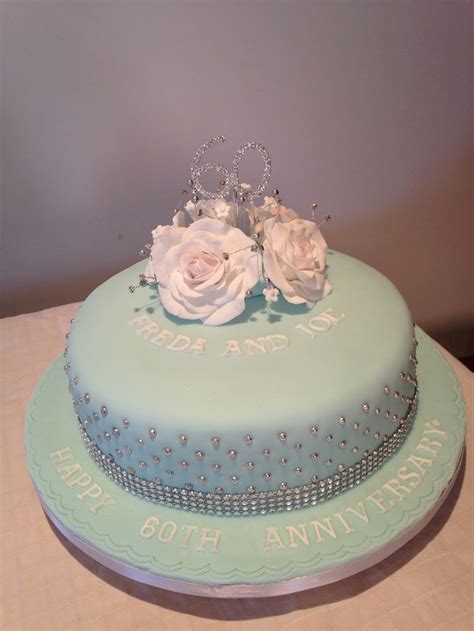 Chocolate mud cake for two brothers both getting engaged! Diamond wedding anniversary cake, duck egg blue ...
