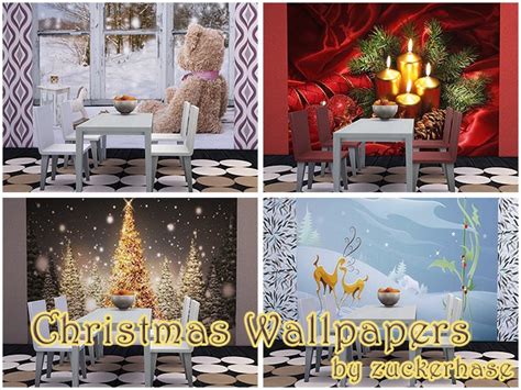 Christmas Wallpaper By Zuckerhase At Akisima Sims 4 Updates