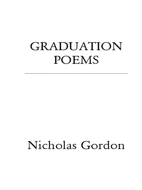 Graduation Poems Pdf Love Gratitude