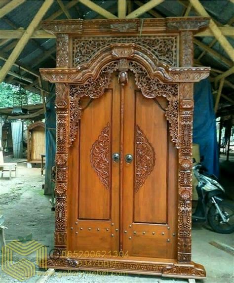 Pintu Ukiran Kayu Jati Gambar Ukiran Kayu