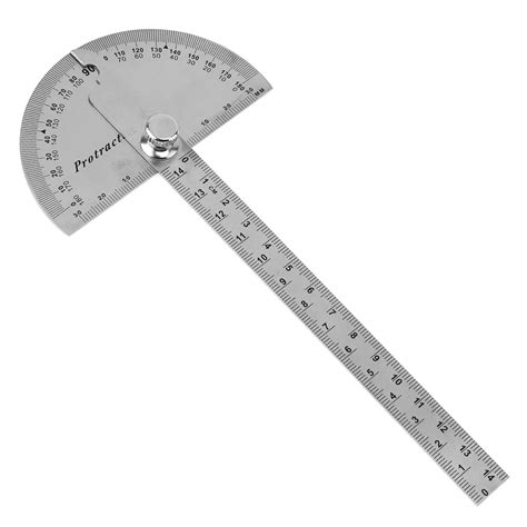 0 180 Degree Stainless Steel Round Head Rotary Measuring Ruler