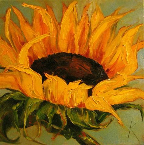 Sunflower Paintingyellow Light By Canadian Artist Kim Blair