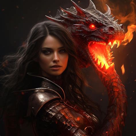 Premium Ai Image A Woman With A Dragon Face And A Dragon Head