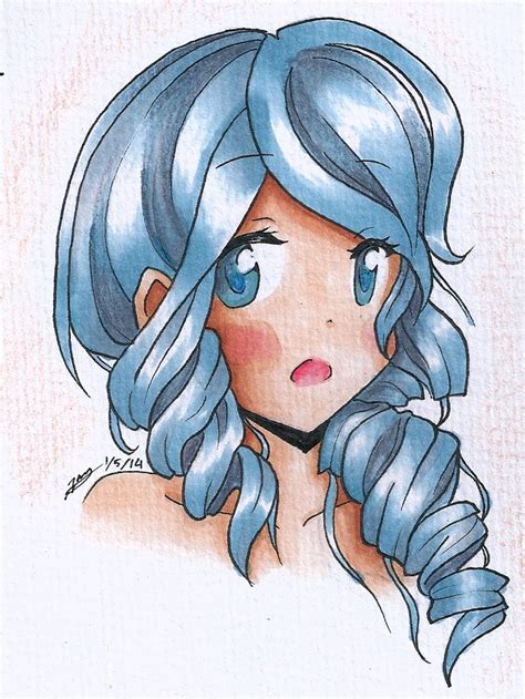 See more ideas about drawings, anime drawings, cute drawings. Icy Girl - Drawing Anime Girl with Copic Markers by ...