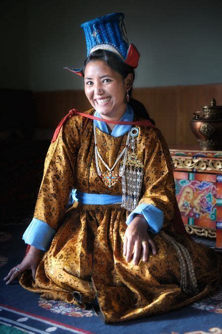 Ladakh Folk Clothing Men Dress Up Indian Festivals