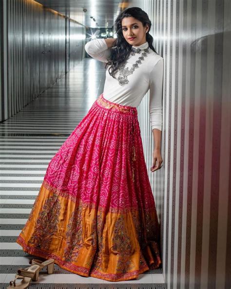 Priya Bhavani Shankar Adds A Stylish Spin To Her Long Bandhani Skirt