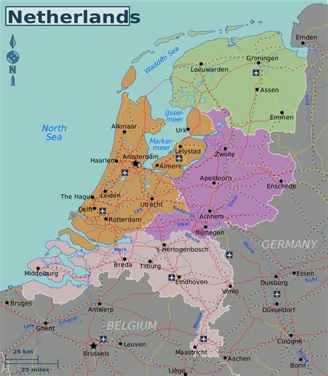 Paises Bajos Mapa Politico Netherlands Political Map Con El Capital Images