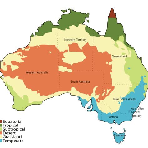 Australia Climate Map The Australian Bureau Of Meteorology Climate