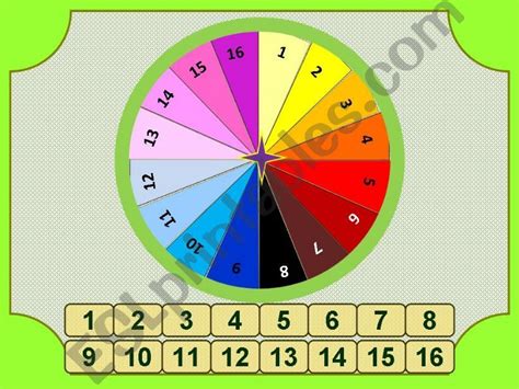 Esl English Powerpoints Spin Wheel Occupations