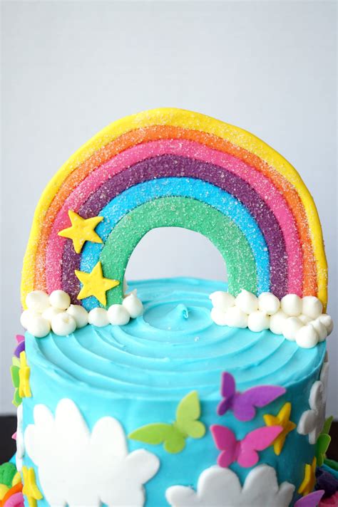 Rainbow Layered Birthday Cake The Baking Fairy