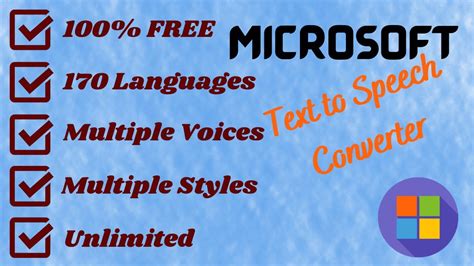 Text To Speech Tool By Microsoft Free And Easy To Use Youtube