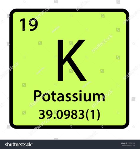 Element Potassium Of The Periodic Table Stock Photo