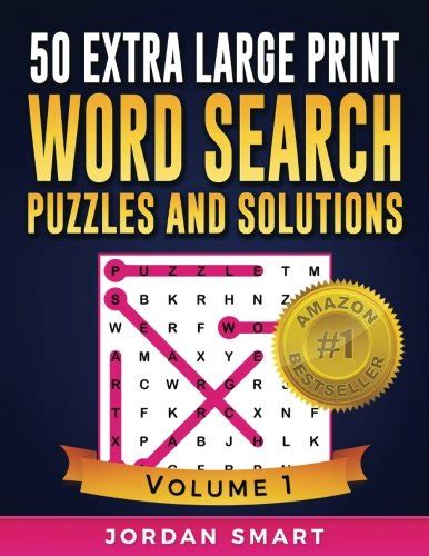 50 Extra Large Print Word Search Puzzles And Solutions Easy To See