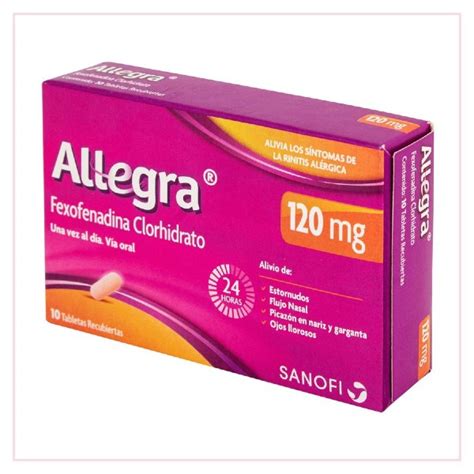 Allegra 120mg X10 Tabletas Farmacia Dermatológica Quito Medypiel