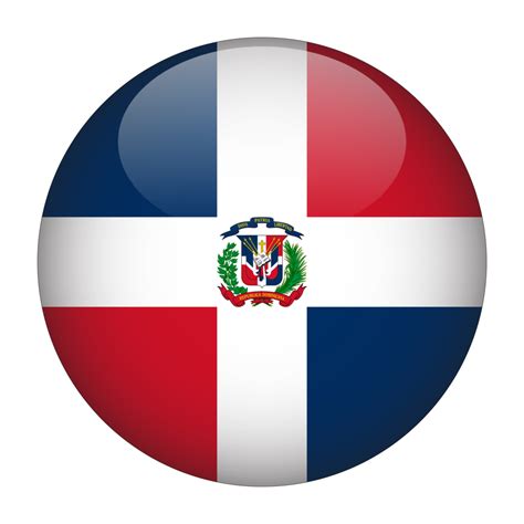 Dominican Republic 3d Rounded Flag With Transparent Background 15272176 Png