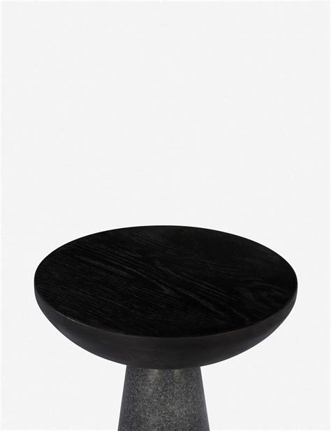 Killian Marble And Wood Round Side Table