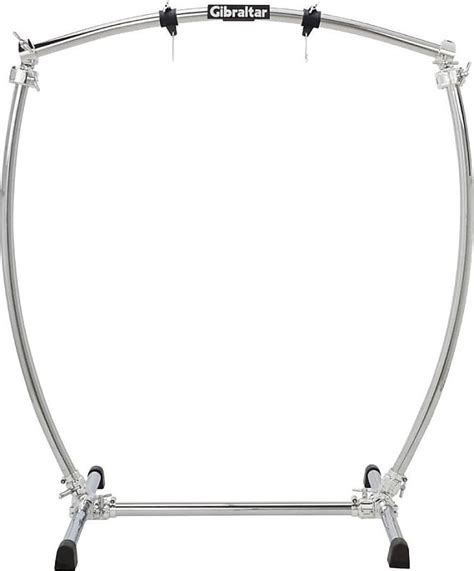 Large Curved Chrome Gong Stand Reverb