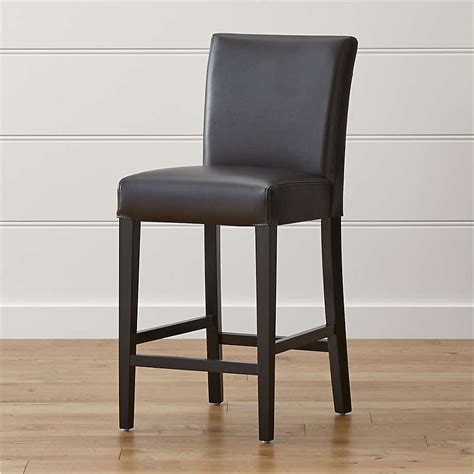 Lowe Chocolate Leather Bar Stools Crate And Barrel