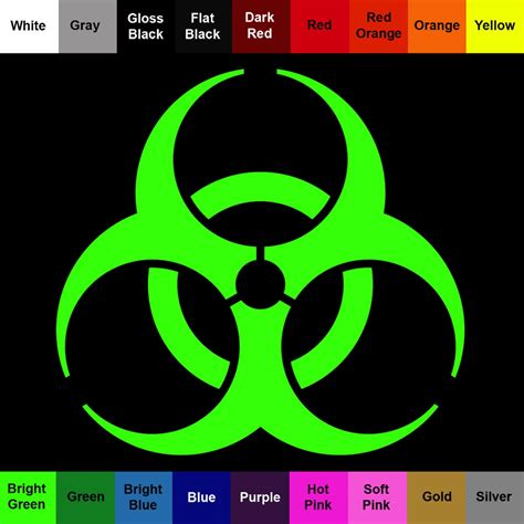 Biohazard Decal 2 Pack Bio Hazard Symbol Stickers Choose Etsy