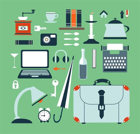 Household Item Icons 532739 Vector Art At Vecteezy