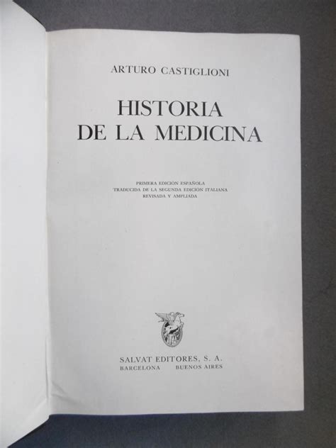 Historia De La Medicina Castiglioni Arturo Historia Medicina Barnebys