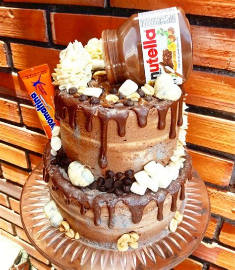 Nutella Drip Cake Desserts Drip Cakes Food
