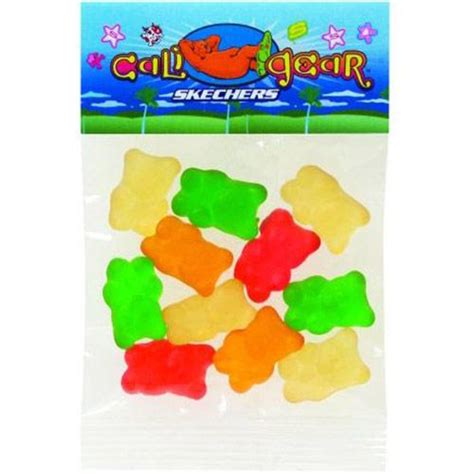 Custom 1 Oz Header Bags Gummy Bears