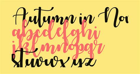 Autumn In November Free Font What Font Is