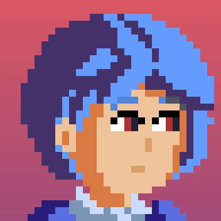 Fast Rei Ayanami Portrait I did. : PixelArt