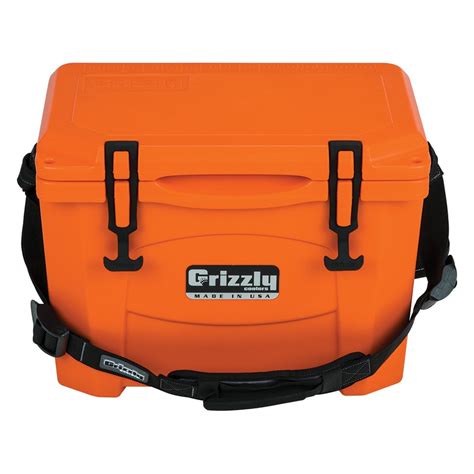 Grizzly Coolers 400512 16 Qts Orange Hard Cooler