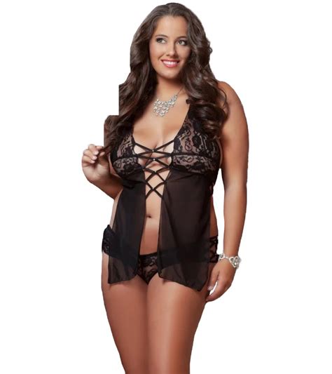Buy Womens Plus Size Lingerie And Exotic Black Lace