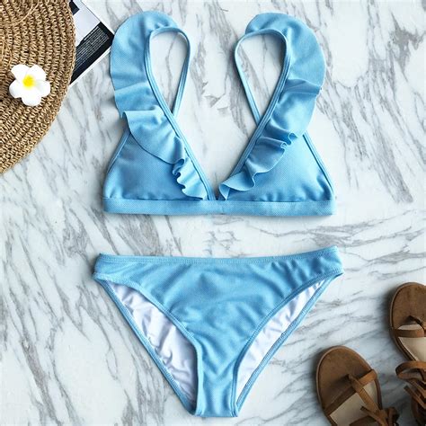 cupshe fresh aroma solid bikini set swimsuit summer swimsuit beach bathing suit swimwear