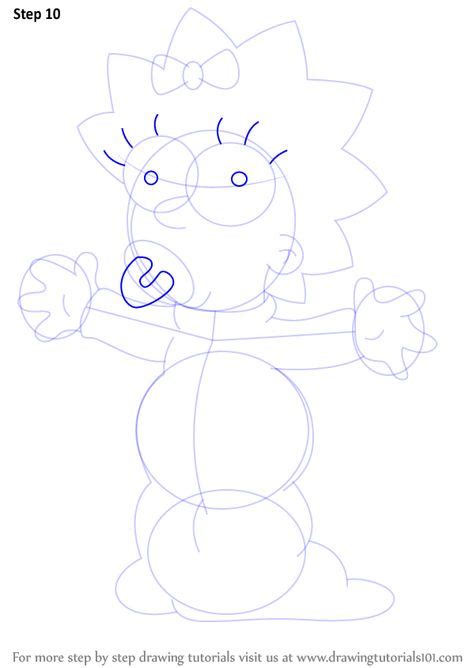 Learn How To Draw Maggie Simpson From The Simpsons The Simpsons Step By Step Drawing