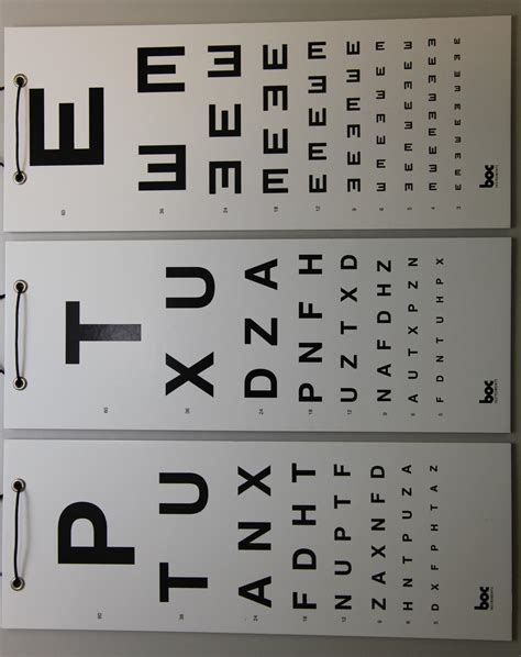Boc Instruments 3 Meter Cardboard Eye Charts