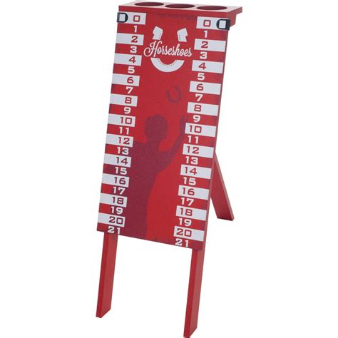 Horseshoe Scoreboard And Cup Holder Red