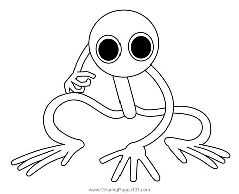 Purple Rainbow Friends Roblox Coloring Page for Kids  Free Roblox