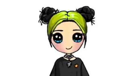 Brought to you by raycon. Billie Eilish Cartoon digital art by me.. - YouTube