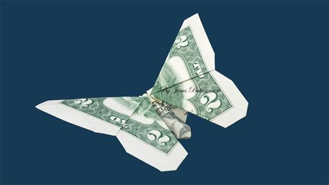 How To Make A Two Dollar Origami Butterfly Youtube