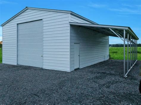 A 36x31 Enclosed Garage With A 12x36 Lean To Metal Buildings For Sale