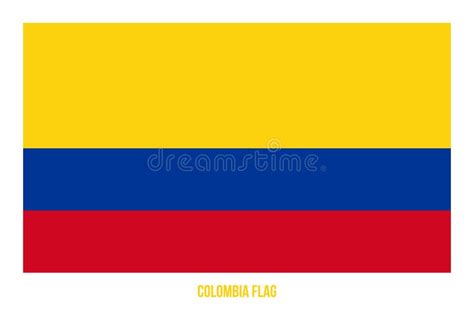 Colombia Flag Vector Illustration On White Background Colombia