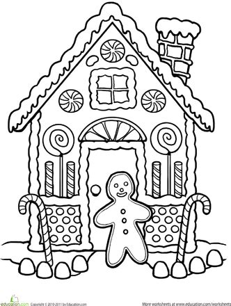 Check spelling or type a new query. Gingerbread House Coloring | Christmas coloring sheets ...